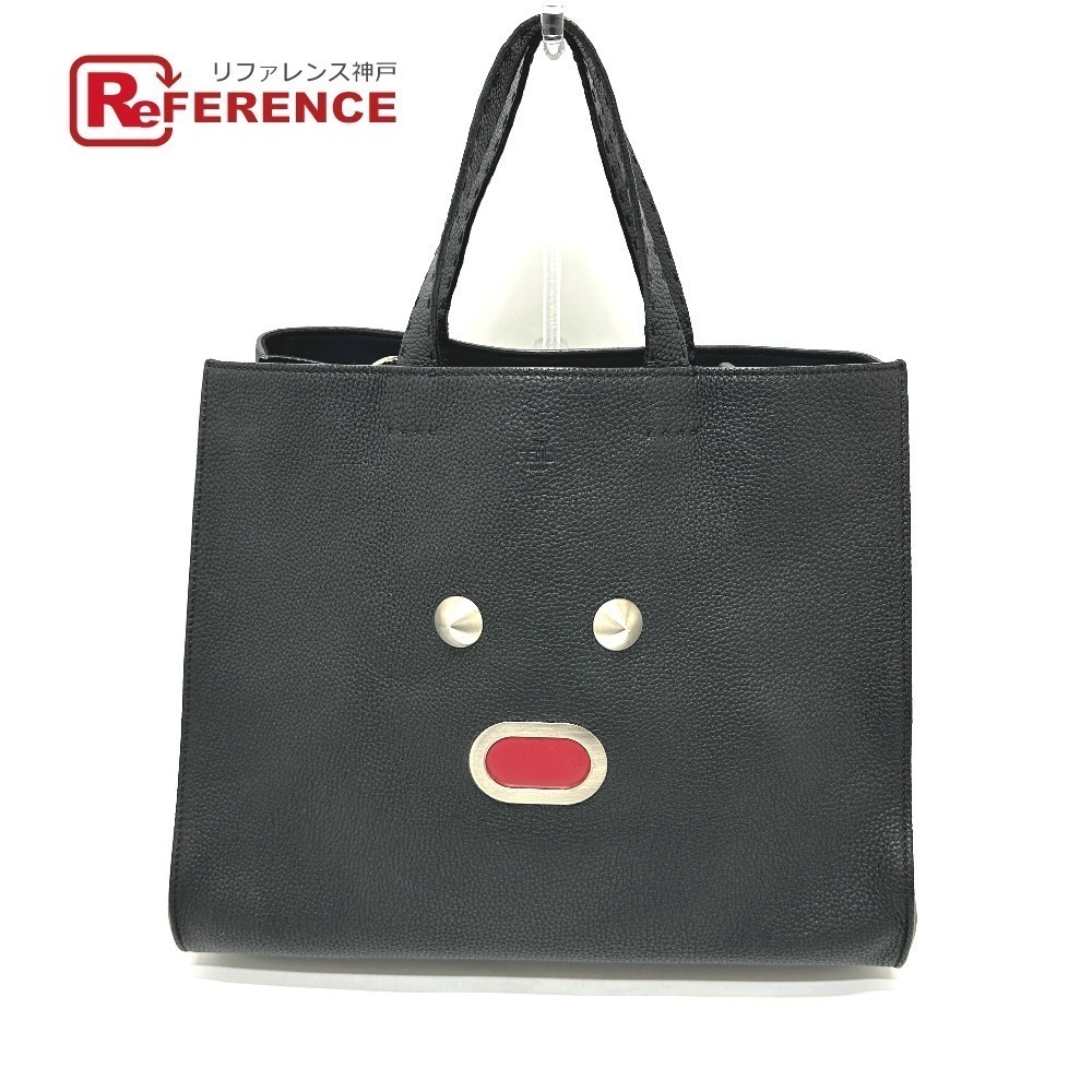 Fendi Monster Bag Shoulder Crossbody Selleria Tote Black